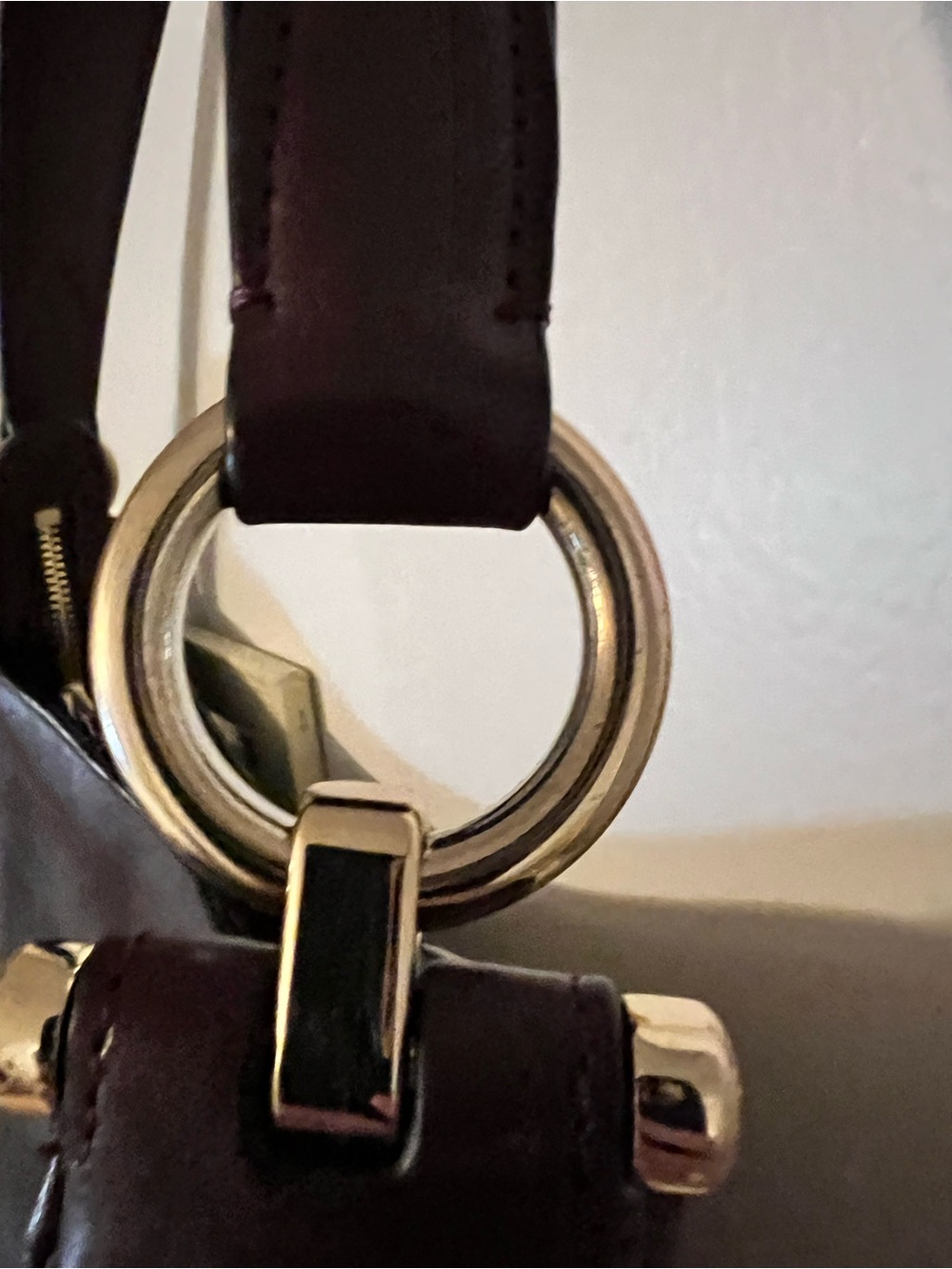 Coach Deep Burgundy Leather Hobo with Gold Hardware - Picture 6 of 14